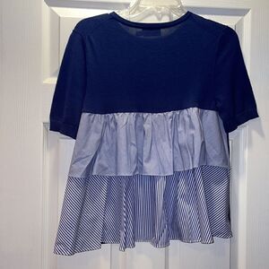 Vineyard Vines Mixed Media Tiered Sweater